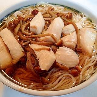 ❤鶏肉とかきの木茸のあったか素麺❤